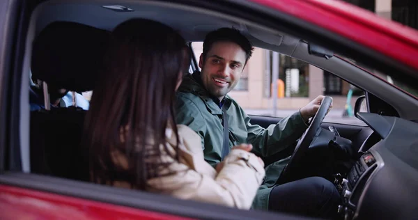 Carpool Ride Sharing Lidé Používající Sdílení Auta — Stock fotografie