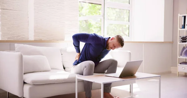 Dolor Cuello Estrés Mala Postura Computadora Oficina —  Fotos de Stock