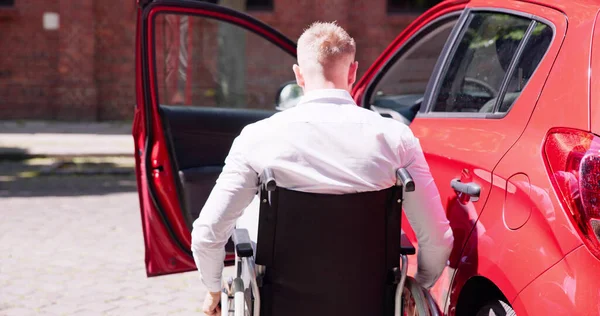 Driver Disability Getting Car Travel — Stock Photo, Image