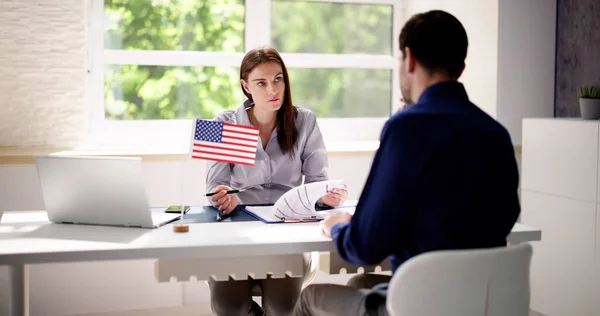 Immigration Application Consular Visa Interview — Stock Photo, Image