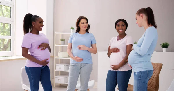 怀孕小组讨论 妇女之友会议 怀孕生活方式 — 图库照片