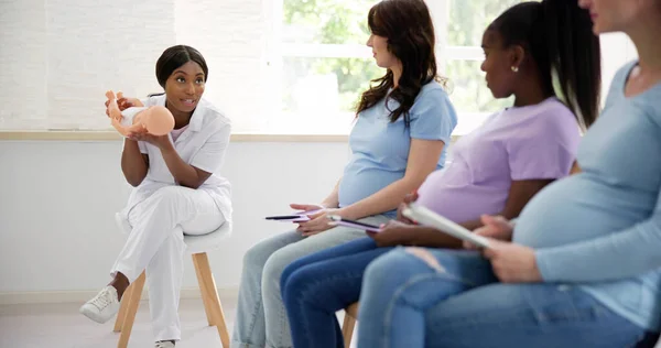 Baby Child Care Learning Class Young Pregnant Women — Stock Photo, Image