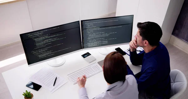 Agile Pair Programming Extreme Coding Business Software — Foto Stock