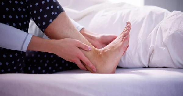 Achilles Tendinitis Pain Heel Tendon Ankle Injury — Stock Photo, Image