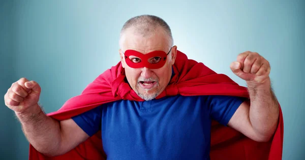 Rolig Superhjälte Karaktär Fantasi Humor Hjältedräkt — Stockfoto