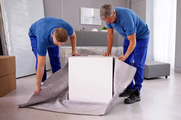 Muebles Profesionales Movers Wrapping Casa Servicio Embalaje —  Fotos de Stock