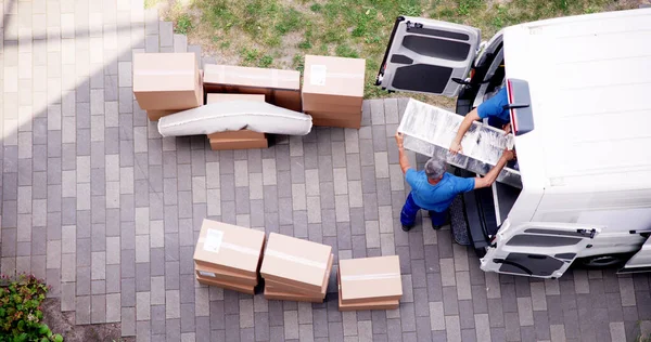 Casa Move Van Remoção Entrega Móveis — Fotografia de Stock