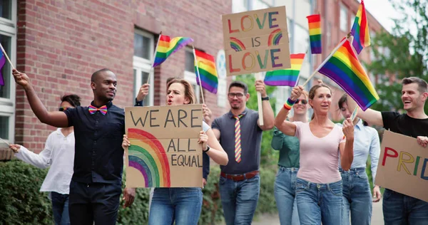 Happy Equality Rainbow Parade Vlag Vrijheid Lgbt — Stockfoto