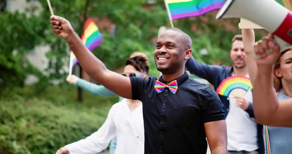 Persone Sulla Parata Dell Uguaglianza Omosessuale Diritti Della Libertà Gay — Foto Stock