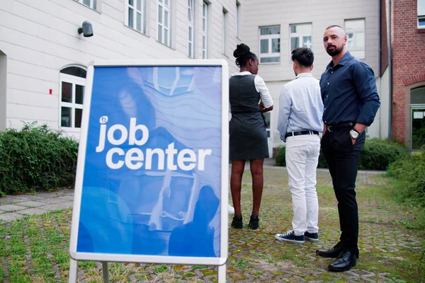 Job Centre Line Unemployed Job Seeker Group — Stock Photo, Image
