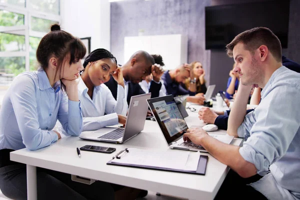 Bored Business Presentation Classroom Unmotivated Group — Stock Photo, Image