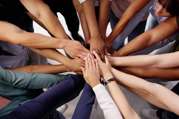 Espírito Equipe Comunitária Coesão Mãos Apoio — Fotografia de Stock
