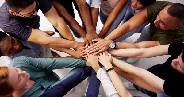 Espírito Equipe Comunitária Coesão Mãos Apoio — Fotografia de Stock