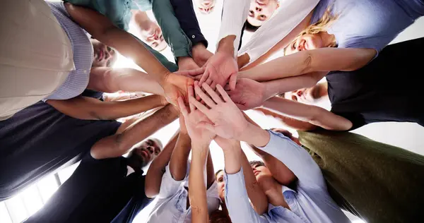 Community Team Spirit Cohesion Supporting Hands — Stock Photo, Image