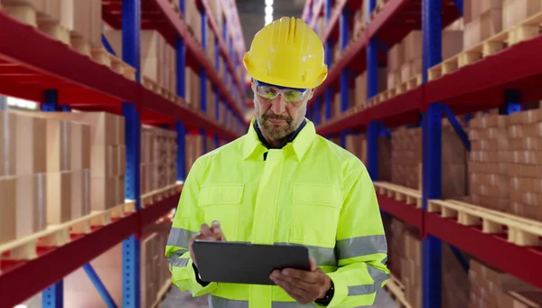Warehouse Job Shipping Industry Business Male Manager — Stock Photo, Image