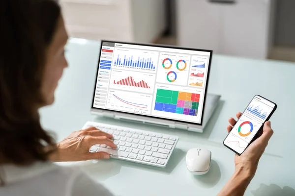 KPI Dashboard Data Analytics On Business Laptop