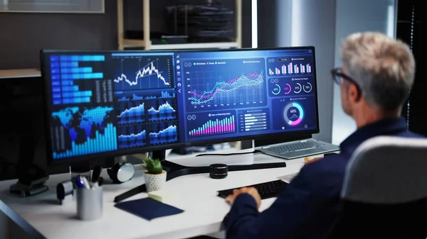 Business Data Analytics Dashboard Kpi Prestaties — Stockfoto