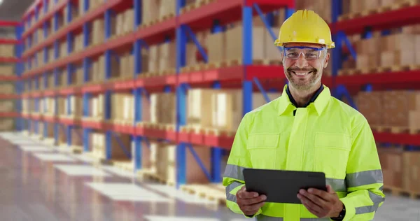 Warehouse Job Shipping Industry Business Male Manager — Stock Photo, Image
