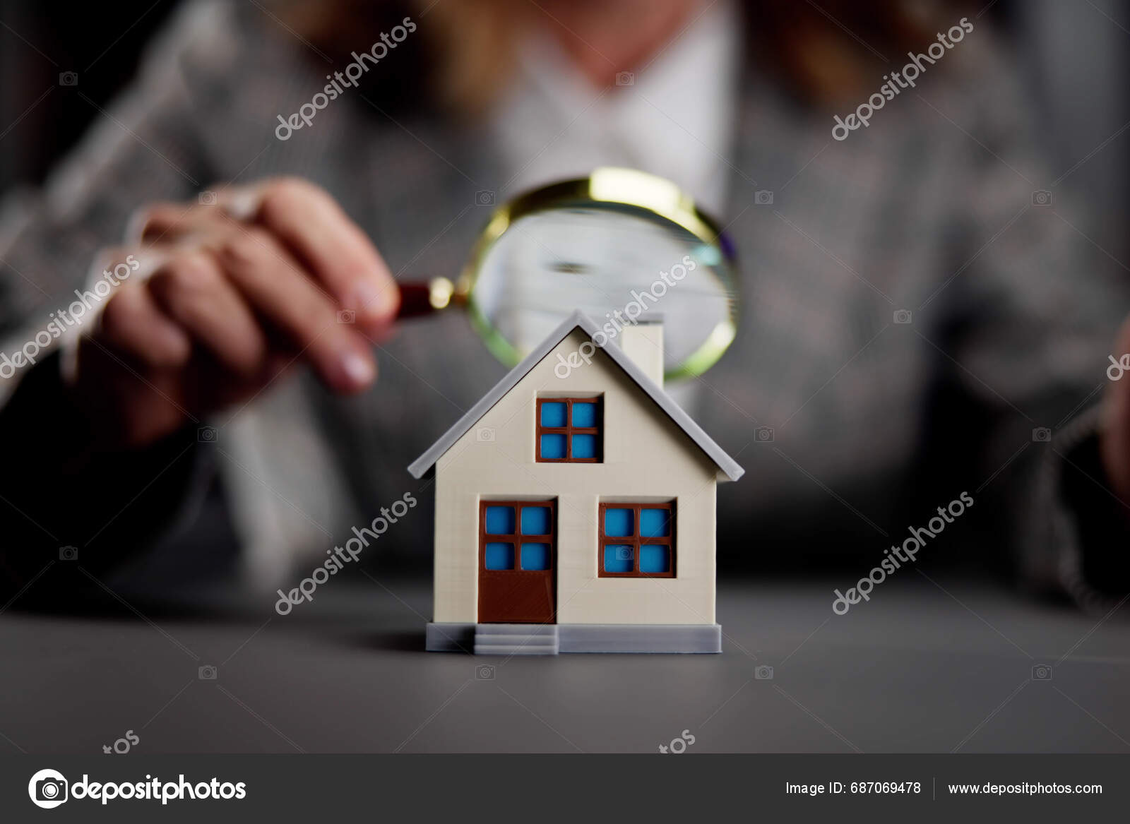 Real Estate Inspector Conducting Home Appraisal Property Stock Photo by