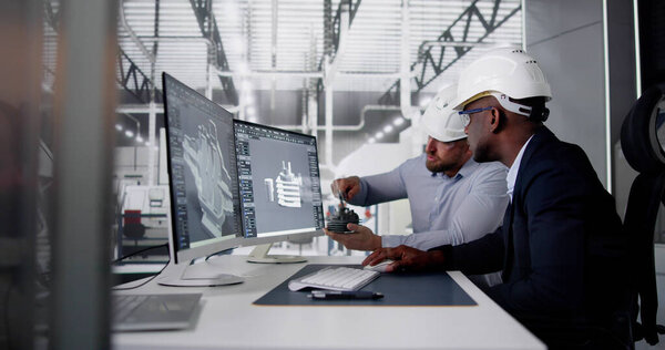 Инженер по проектированию 3D моделей САПР на компьютере на заводе