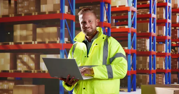 Digital Warehouse And Logistics Store. Staff Working