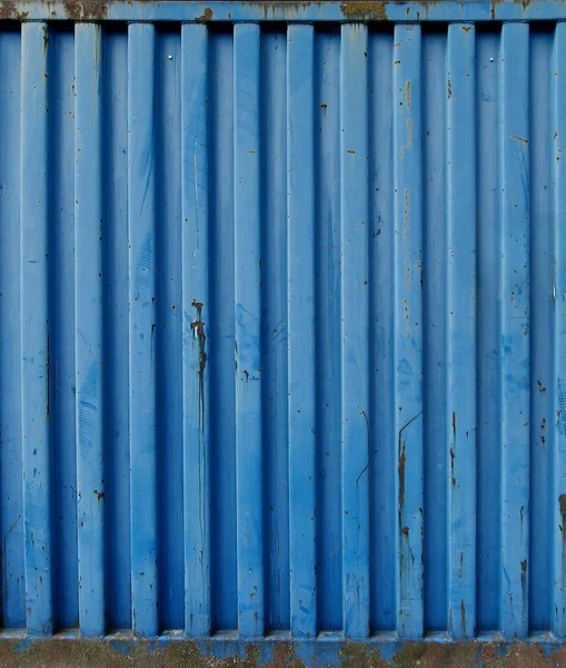 Fondo Industrial Marítimo Abstracto Con Textura Contenedor Azul — Foto de Stock