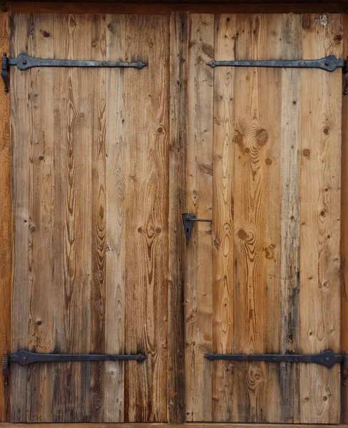 Aged Entrances Vintage Wooden Double Door Entrance — Stock Photo, Image