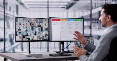 Çevrimiçi Uzaktan Görüntü Konferansı Webinar Scrum Buluşma Çağrısı