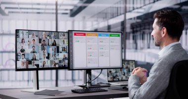 Çevrimiçi Uzaktan Görüntü Konferansı Webinar Scrum Buluşma Çağrısı