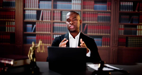 변호사 변호사 온라인 비디오 — 스톡 사진