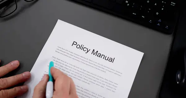 Werknemersbeleid Handboek Handleiding Bedrijfsvoorschriften — Stockfoto