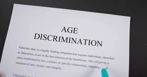 Age Discrimination Concept Employment Workplace Equality — Stock Photo, Image