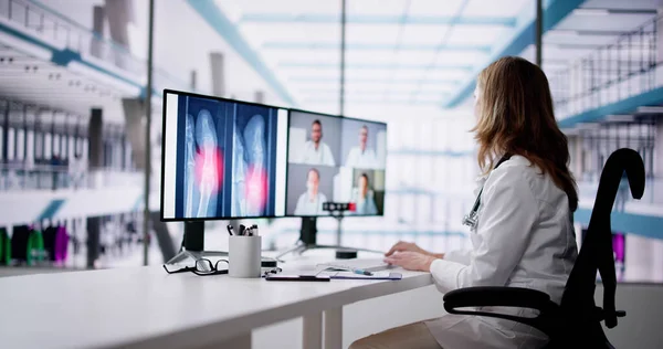 Videokonferenztechnologie Für Ärzte Und Online Wahlen — Stockfoto