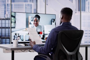 Çevrimiçi Görüntü Konferansı İş Görüşmesi Görüşmesi Çağrısı