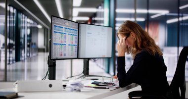 Ofisteki Bilgisayarda E Fatura Yazılımı Kullanan Muhasebeci