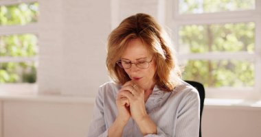 Woman Praying. God Seeking Prayer At Home