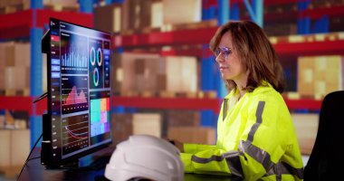 Depo Envanter Yönetimi KPI Kontrol Paneli. Grafiklere Bakan Analistler