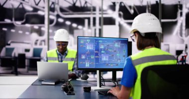 Bilgisayarda Endüstriyel Veri Otomasyon Sistemi. Mühendis Operatörü