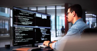 Bilgisayar üzerindeki Web Geliştirici Kodlaması Kodu Geliştirecek