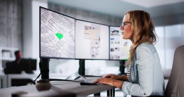 Kadastro Harita Planı. Gayrimenkul Arazisi