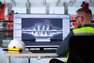 Robotlu Fabrika Bilgisayar 3D CAD Yazılımı