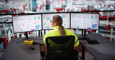 Bilgisayarda Endüstriyel Veri Otomasyon Sistemi. Mühendis Operatörü