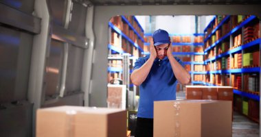 Stresli Teslimatçı Depoya Minibüs Yüklüyor