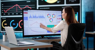 Kafkasyalı Kadın Strateji Uzmanı Gerçek Zamandaki İş Veri Eğilimlerini Analiz Ediyor