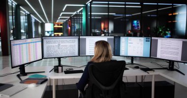 Bir Muhasebeci Doğruluk ve Açıklık İçin Mali Belge Düzenliyor.