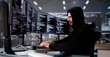 Hacker ve Bilgisayar Veri Girişi. Siber Risk