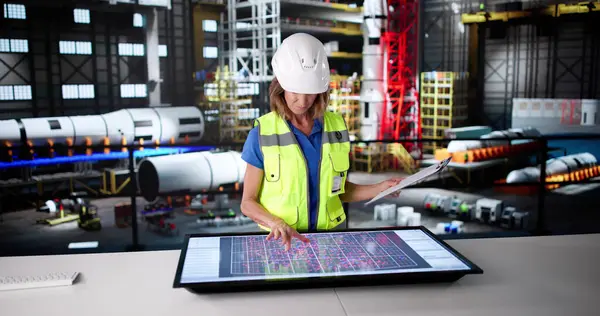 Ay Keşif Programı Roket İnşaat Tesisinde Kadın Mühendis