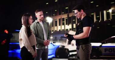 Polis memuru kazadan sonra kan testi uyguladı..