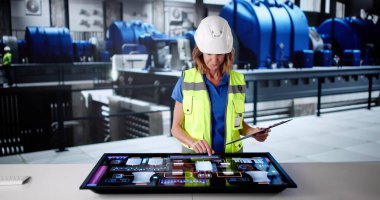 Elektrik Üretim Tesisinde Gaz Türbini İşleten Kadın Mühendis