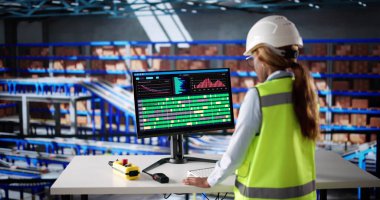 Kadın Lojistik Müdürü Otomatik Depo Merkezi 'nde OSHA denetimi yürütüyor